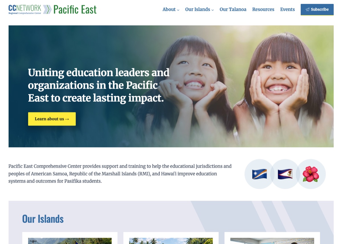 Pacific East Comprehensive Center homepage